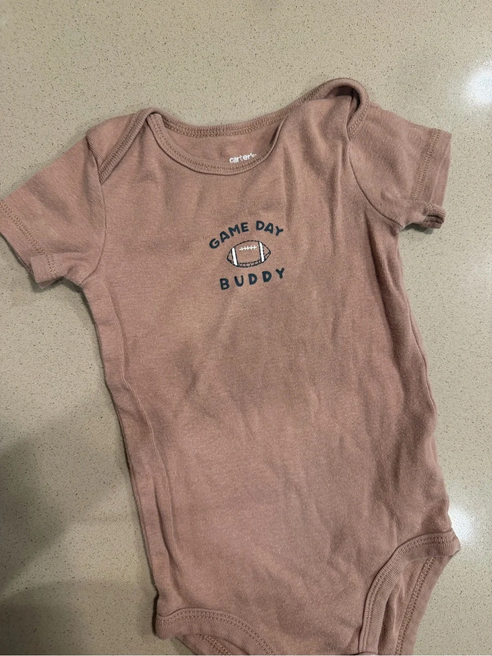 Carter's Mauve 'Game Day Buddy' One-Piece Bodysuit